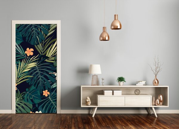 Samolepiace fototapety na dvere havajskej kvety 85x205 cm