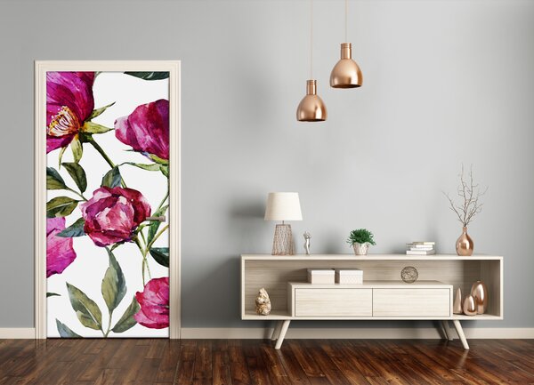 Samolepiace fototapety na dvere mak 85x205 cm