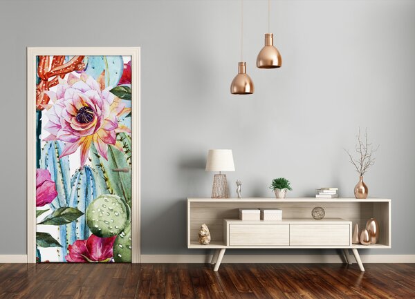 Samolepiace fototapety na dvere kaktusy 75x205 cm