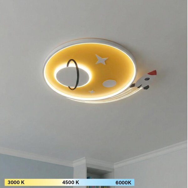 Brilagi -LED Detské stropné svietidlo STARSHIP LED/64W/230V 3000/4500/6000K žltá