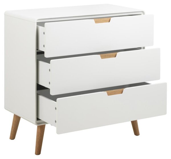 Actona Komoda Lowell 80 cm biela/dub prírodný