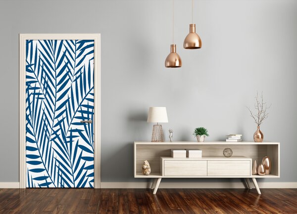 Samolepiace fototapety na dvere tropické lístia 75x205 cm
