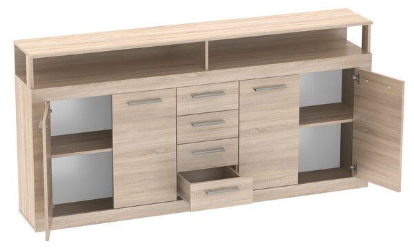 Vivaldi Komoda Luna 190 cm dub Sonoma