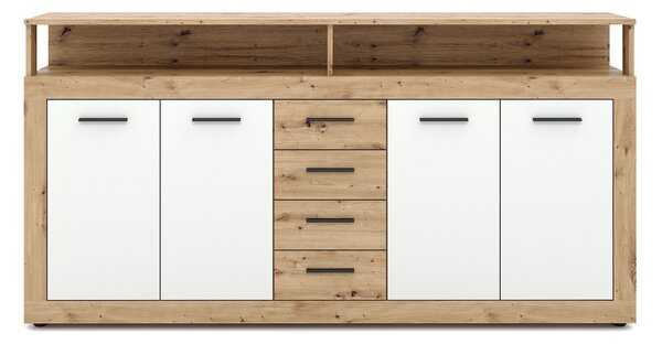 Vivaldi Komoda Luna 190 cm dub Artisan/biela