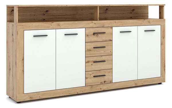 Vivaldi Komoda Luna 190 cm dub Artisan/biela