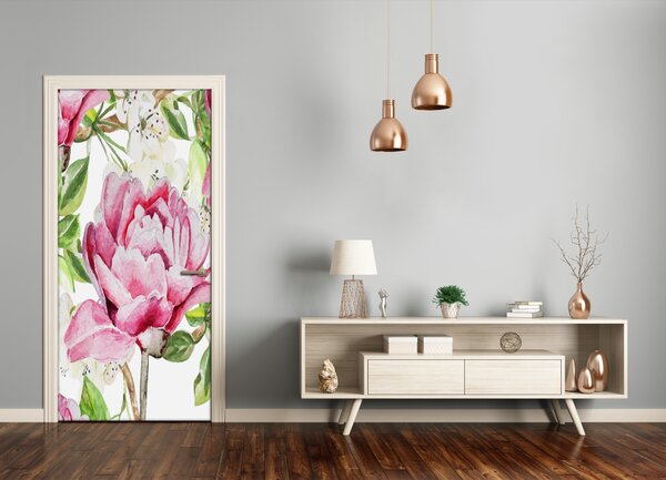 Samolepiace fototapety na dvere pivonka 95x205 cm