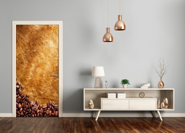 Samolepiace fototapety na dvere zrnká kávy 95x205 cm