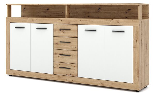 Vivaldi Komoda Luna 190 cm dub Artisan/biela