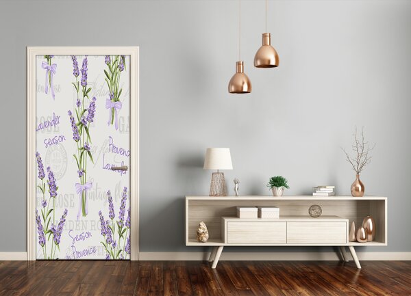 Samolepiace fototapety na dvere levanduľa 85x205 cm