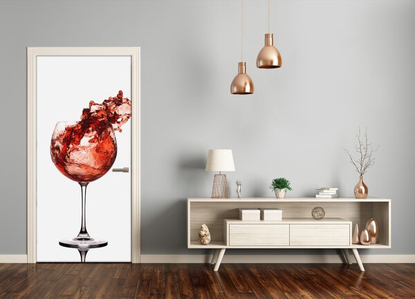 Samolepiace fototapety na dvere poháre vína 95x205 cm
