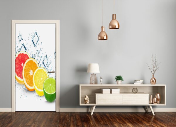Samolepiace fototapety na dvere citrusy 85x205 cm