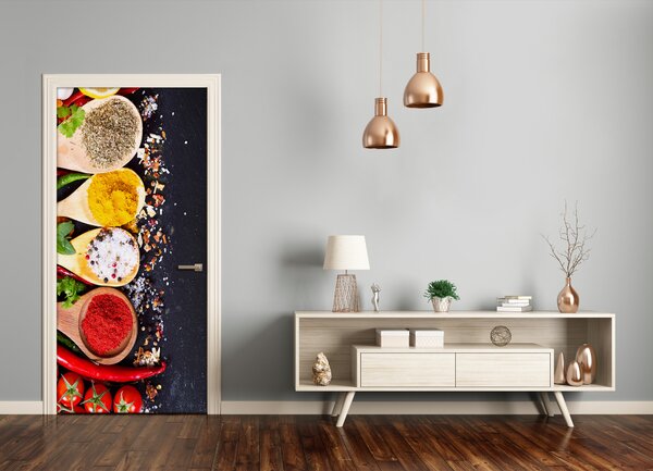 Samolepiace fototapety na dvere korenie 75x205 cm