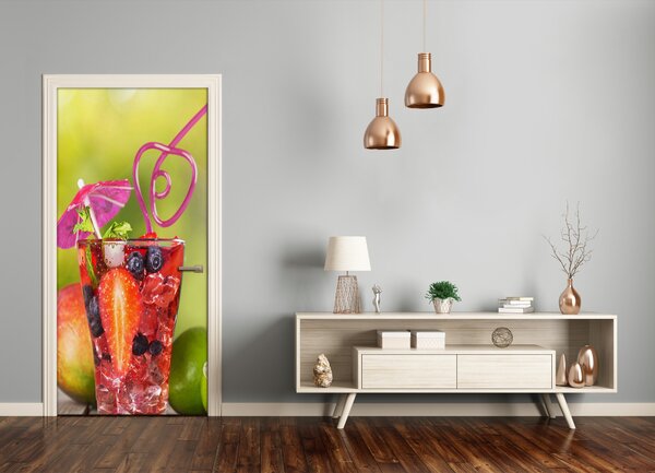 Samolepiace fototapety na dvere ovocný kokteil 75x205 cm