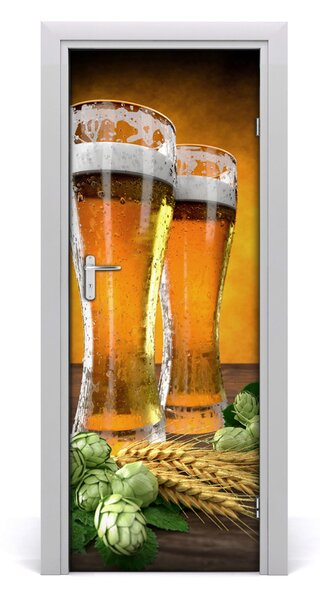 Fototapeta na dvere samolepiace dva poháre piva 75x205 cm