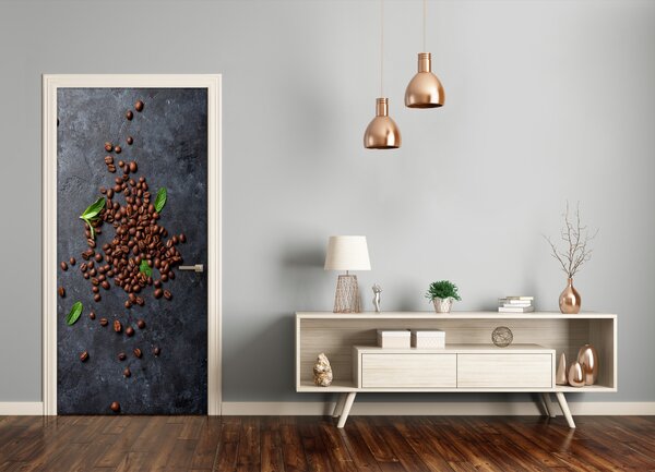 Fototapeta na dvere samolepiace zrnká kávy 95x205 cm