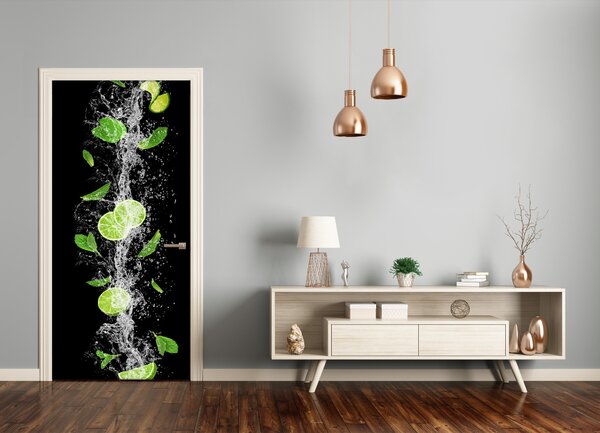 Fototapeta na dvere do domu samolepiace limetky 75x205 cm