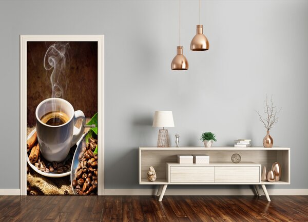 Fototapeta na dvere samolepiace šálka kávy 85x205 cm