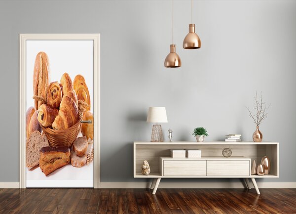 Fototapeta na dvere samolepiace pečivo v koši 85x205 cm