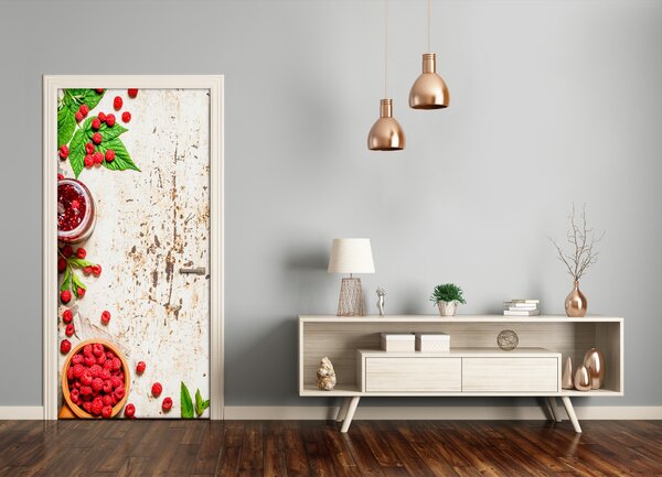 Fototapeta na dvere samolepiace malinový džem 75x205 cm