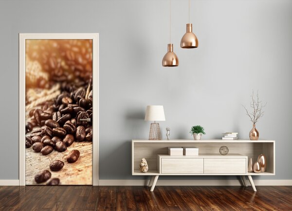 Fototapeta na dvere samolepiace zrnká kávy 85x205 cm
