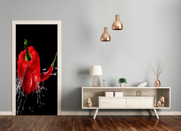 Fototapeta na dvere samolepiace dve papriky 75x205 cm