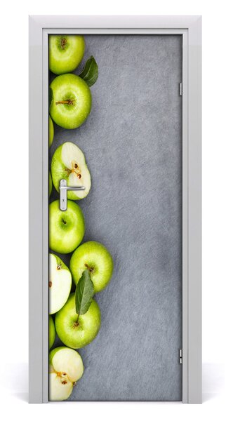 Fototapeta na dvere samolepiace zelená jablká 95x205 cm