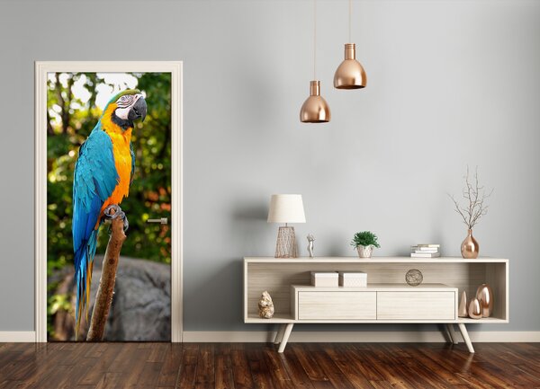 Samolepiace fototapety na dvere papagáj ara 75x205 cm