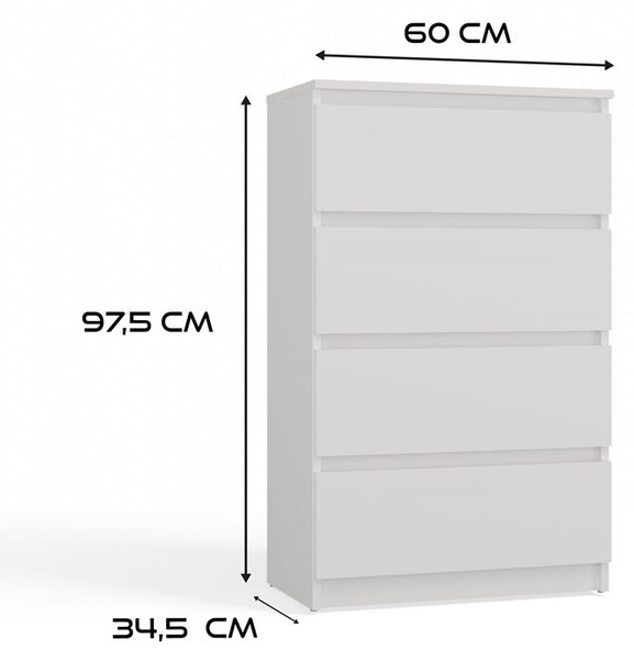 TP Living Komoda MALWA M4 60 cm biela