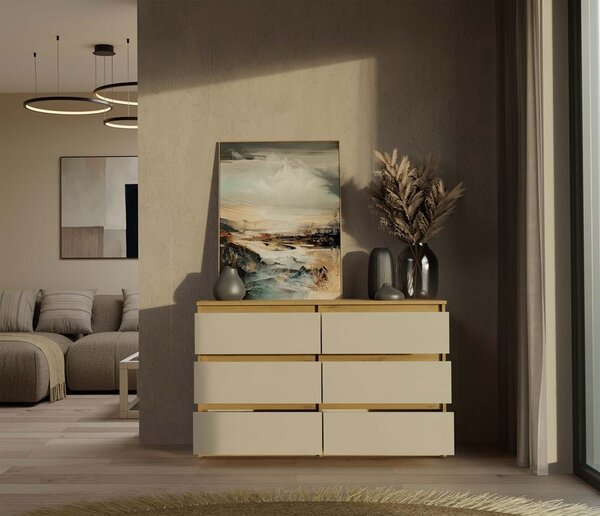 TP Living Komoda Malwa M6 120 cm dub artisan/kašmír