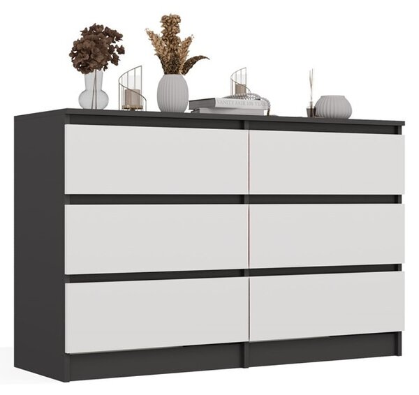 TP Living Komoda Malwa M6 120 cm antracit/biela