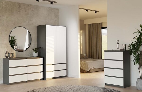 TP Living Komoda Malwa M6 120 cm antracit/biela