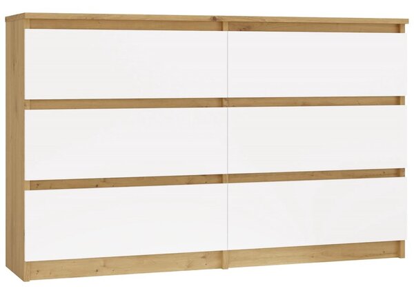 TP Living Komoda MALWA M6 120 cm dub artisan/biela
