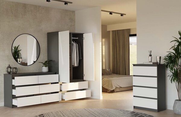 TP Living Komoda Malwa M6 120 cm antracit/biela