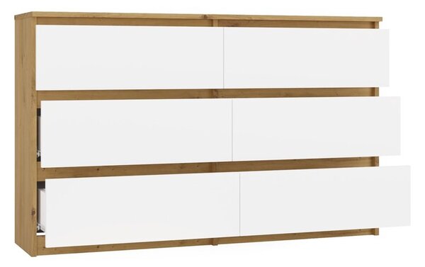 TP Living Komoda MALWA M6 120 cm dub artisan/biela