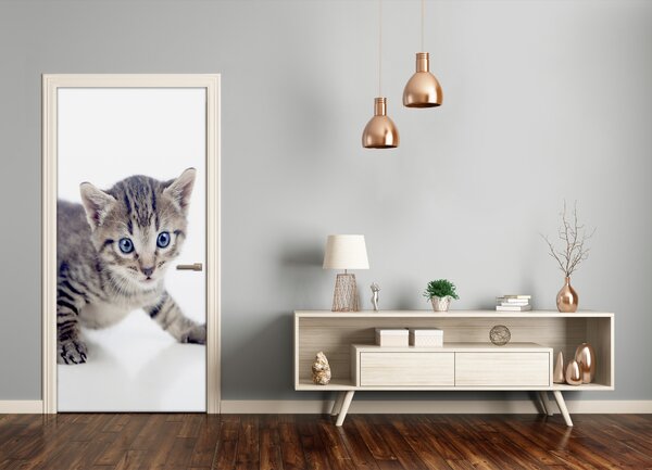 Samolepiace fototapety na dvere malá mačka 85x205 cm