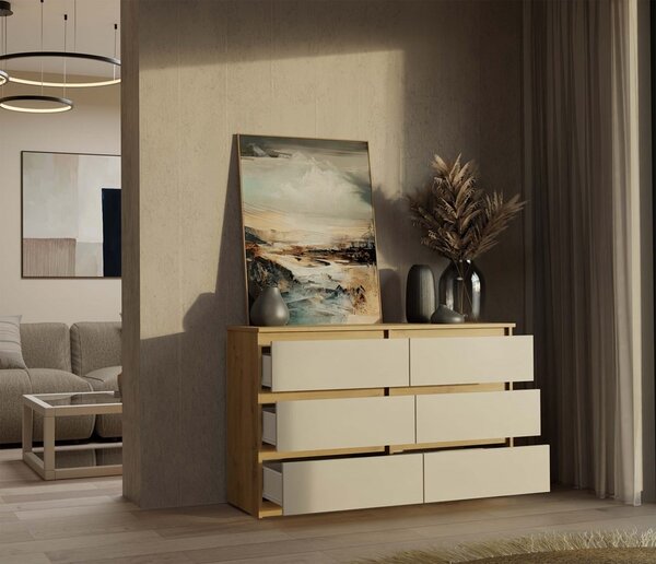 TP Living Komoda Malwa M6 120 cm dub artisan/kašmír