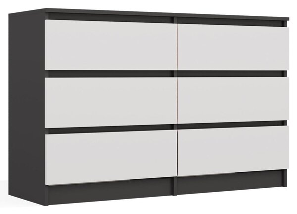 TP Living Komoda Malwa M6 120 cm antracit/biela