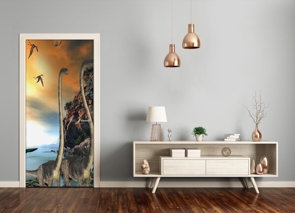 Samolepiace fototapety na dvere Dinozaury 95x205 cm
