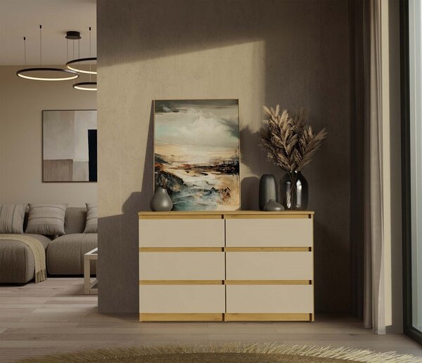 TP Living Komoda Malwa M6 120 cm dub artisan/kašmír