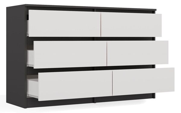 TP Living Komoda Malwa M6 120 cm antracit/biela