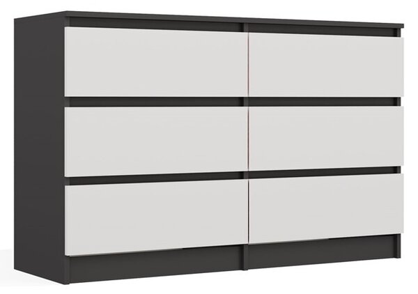 TP Living Komoda Malwa M6 120 cm antracit/biela