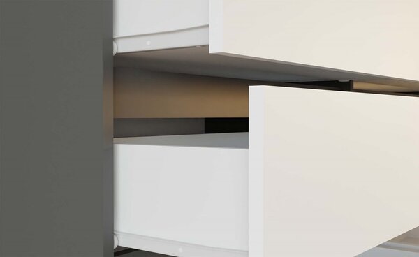 TP Living Komoda Malwa M6 120 cm antracit/biela