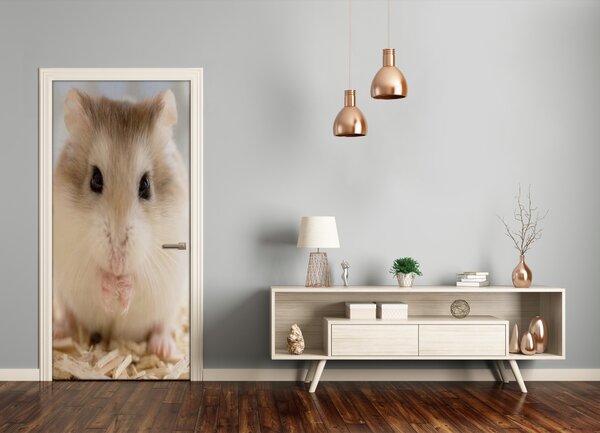 Samolepiace fototapety na dvere škrečok 95x205 cm
