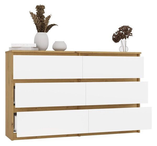TP Living Komoda MALWA M6 120 cm dub artisan/biela