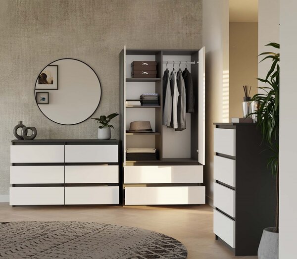 TP Living Komoda Malwa M6 120 cm antracit/biela