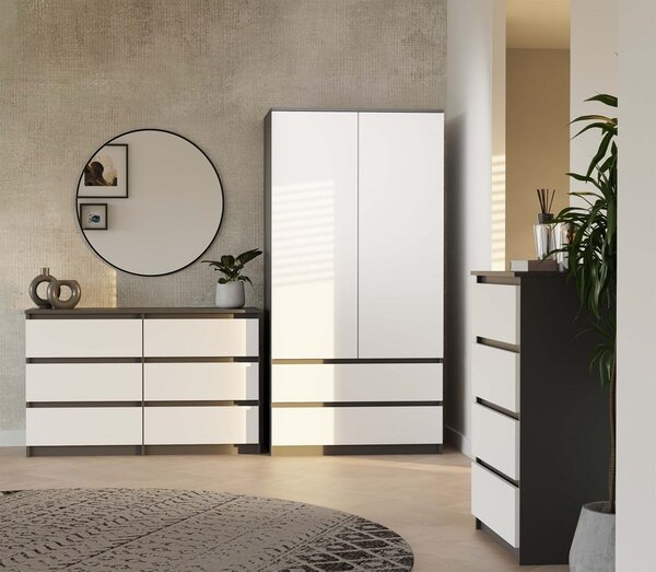 TP Living Komoda Malwa M6 120 cm antracit/biela