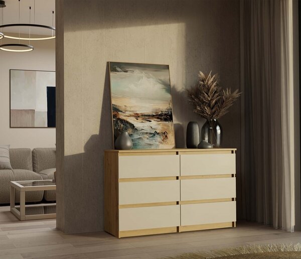 TP Living Komoda Malwa M6 120 cm dub artisan/kašmír