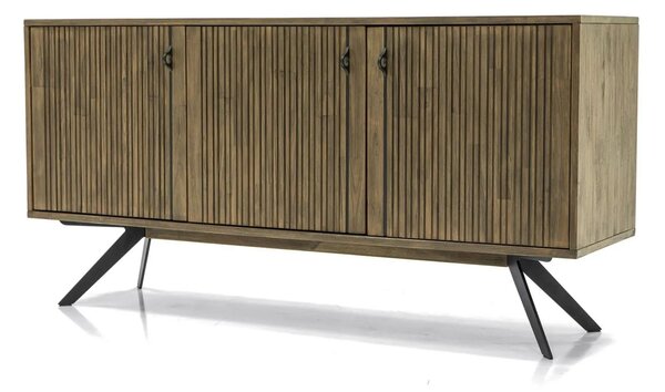 LivinHill Komoda Massa 160 cm z masívu hnedá/grafit