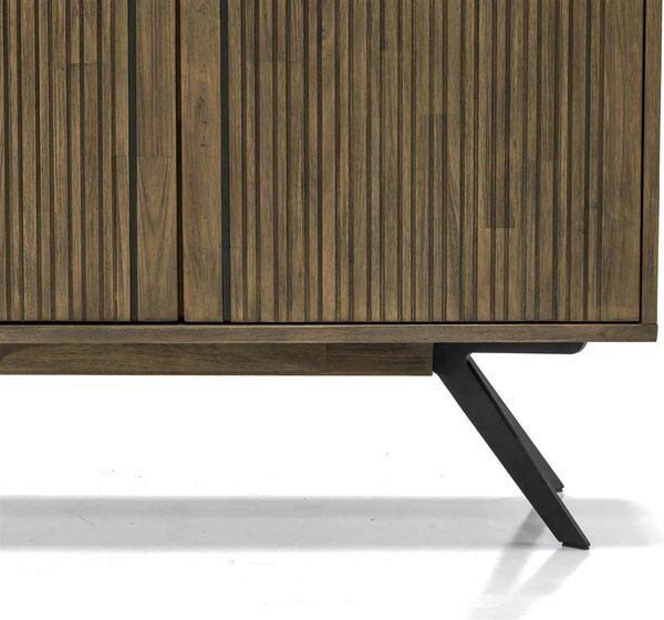 LivinHill Komoda Massa 160 cm z masívu hnedá/grafit