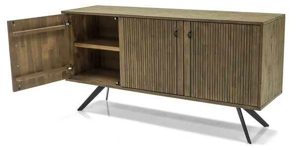 LivinHill Komoda Massa 160 cm z masívu hnedá/grafit